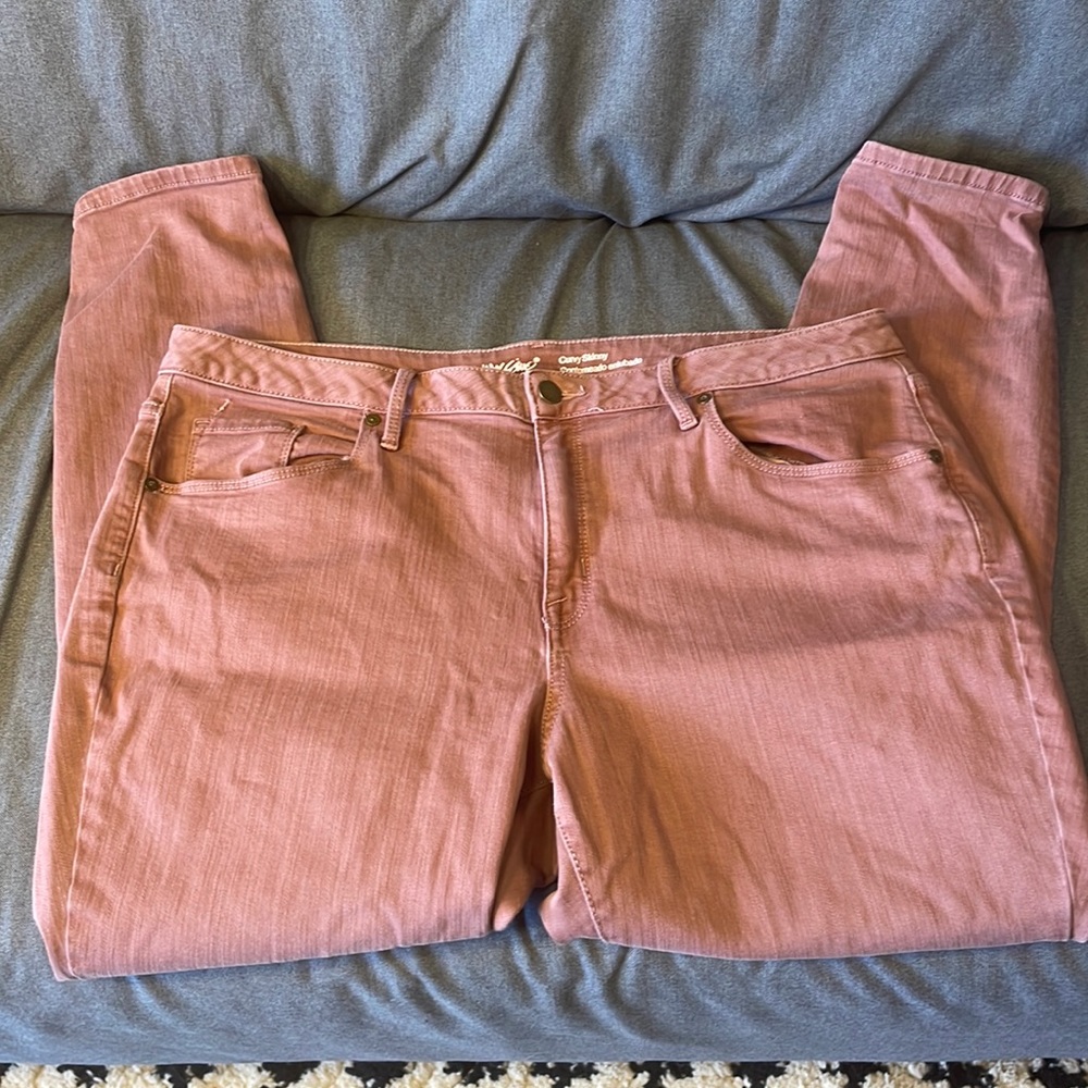 Mossimo Curvy Skinny Dusty Rose Jeans